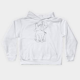 elephant drawing Kids Hoodie